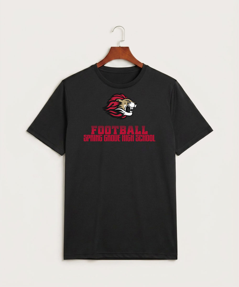 Spring Grove High School Football (Boys) - Black Sport-Tek PosiCharge Competitor Tee. ST350