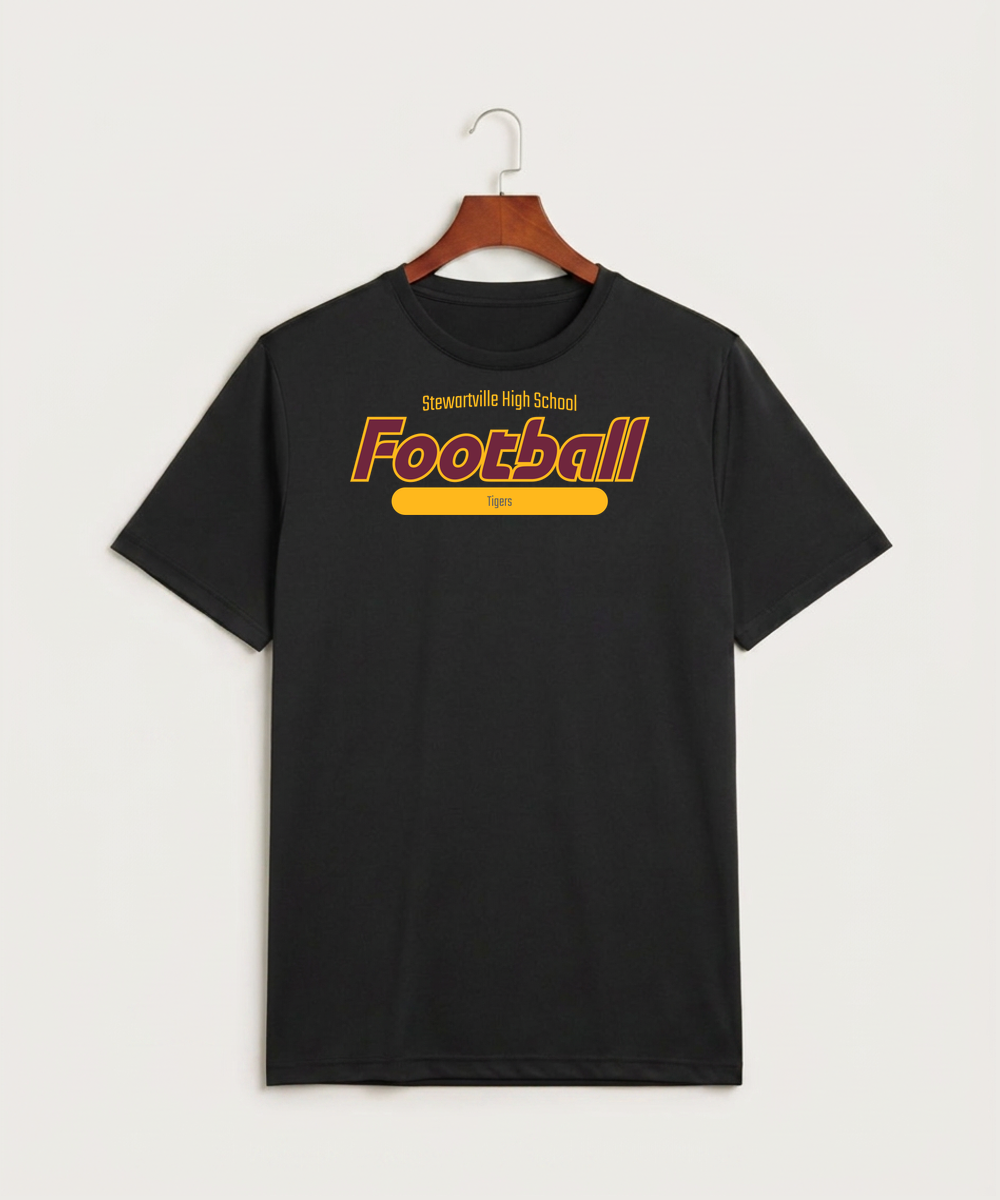 Stewartville High School Football (Boys) - Black Sport-Tek PosiCharge Competitor Tee. ST350