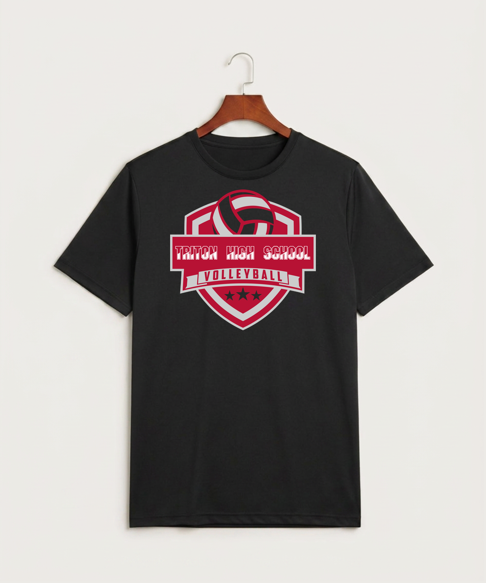 Triton High School Volleyball (Girls) - Black Sport-Tek PosiCharge Competitor Tee. ST350