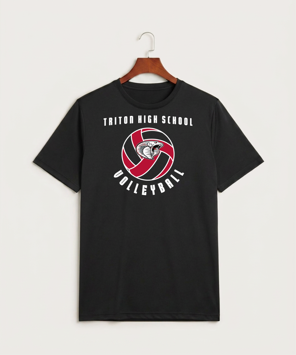 Triton High School Volleyball (Girls) - Black Sport-Tek PosiCharge Competitor Tee. ST350