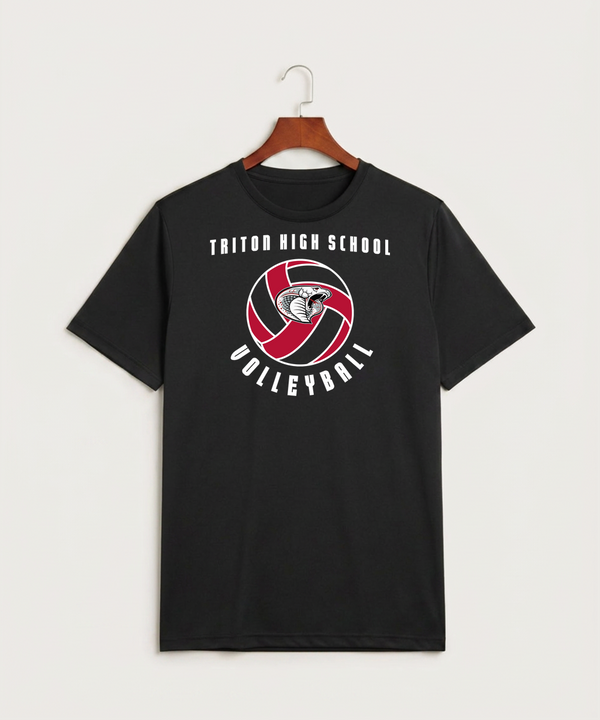 Triton High School Volleyball (Girls) - Black Sport-Tek PosiCharge Competitor Tee. ST350