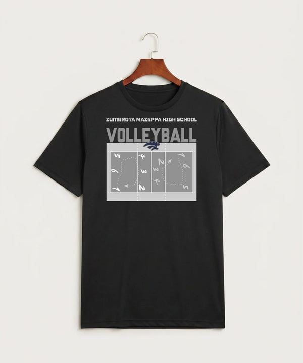Zumbrota Mazeppa High School Volleyball (Girls) - Black Sport-Tek PosiCharge Competitor Tee. ST350