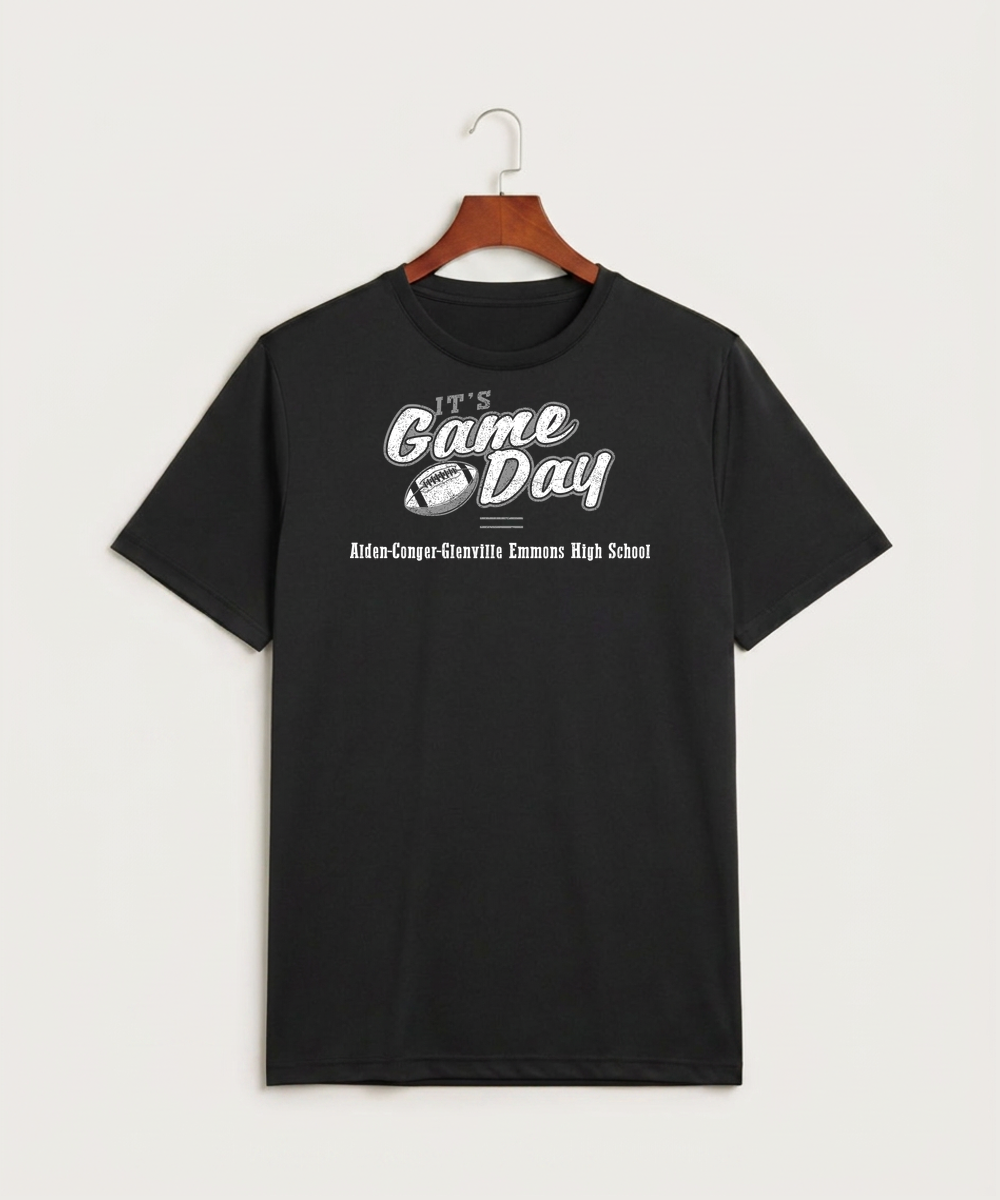 Alden-Conger-Glenville Emmons High School Football (Boys) - Black Sport-Tek PosiCharge Competitor Tee. ST350