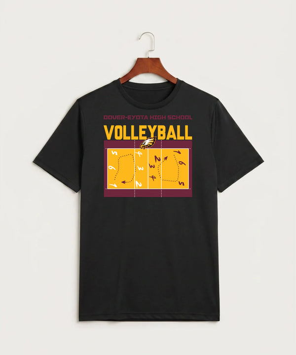 Dover-Eyota High School Volleyball (Girls) - Black Sport-Tek PosiCharge Competitor Tee. ST350