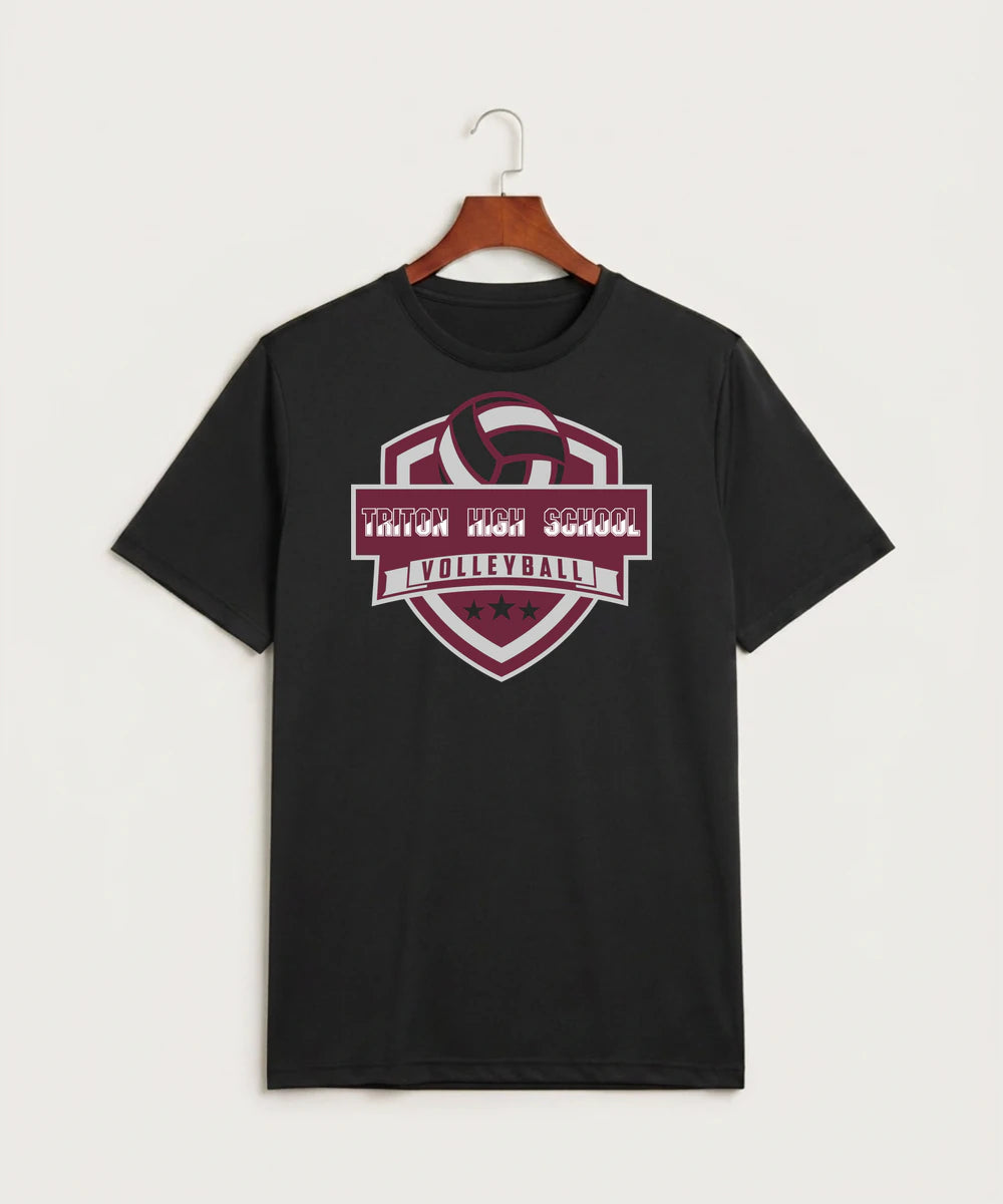Triton High School Volleyball (Girls) - Black Sport-Tek PosiCharge Competitor Tee. ST350