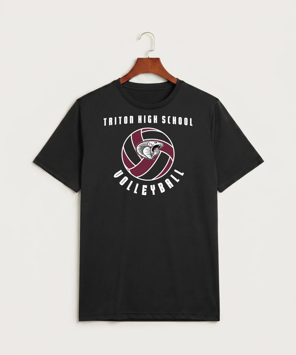 Triton High School Volleyball (Girls) - Black Sport-Tek PosiCharge Competitor Tee. ST350