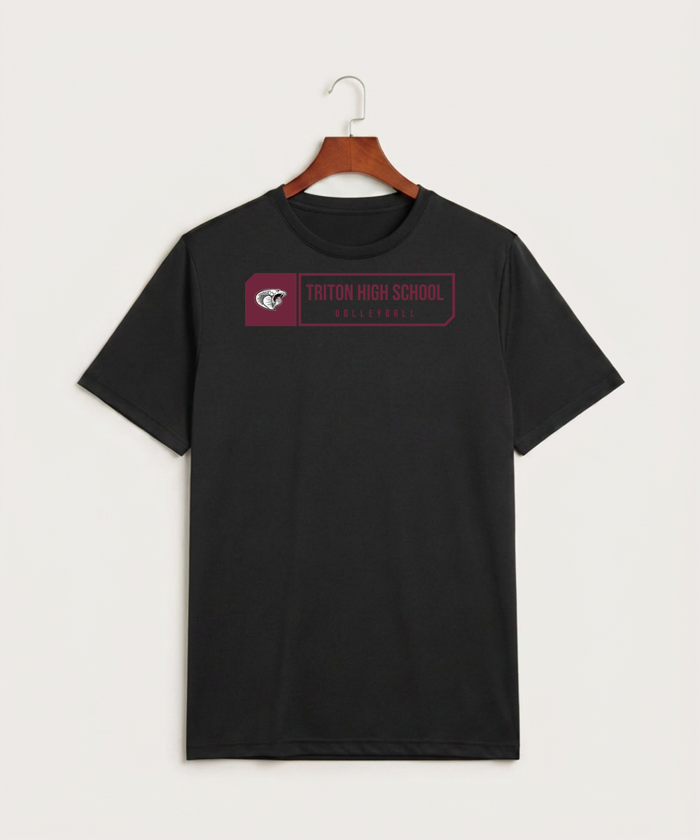 Triton High School Volleyball (Girls) - Black Sport-Tek PosiCharge Competitor Tee. ST350