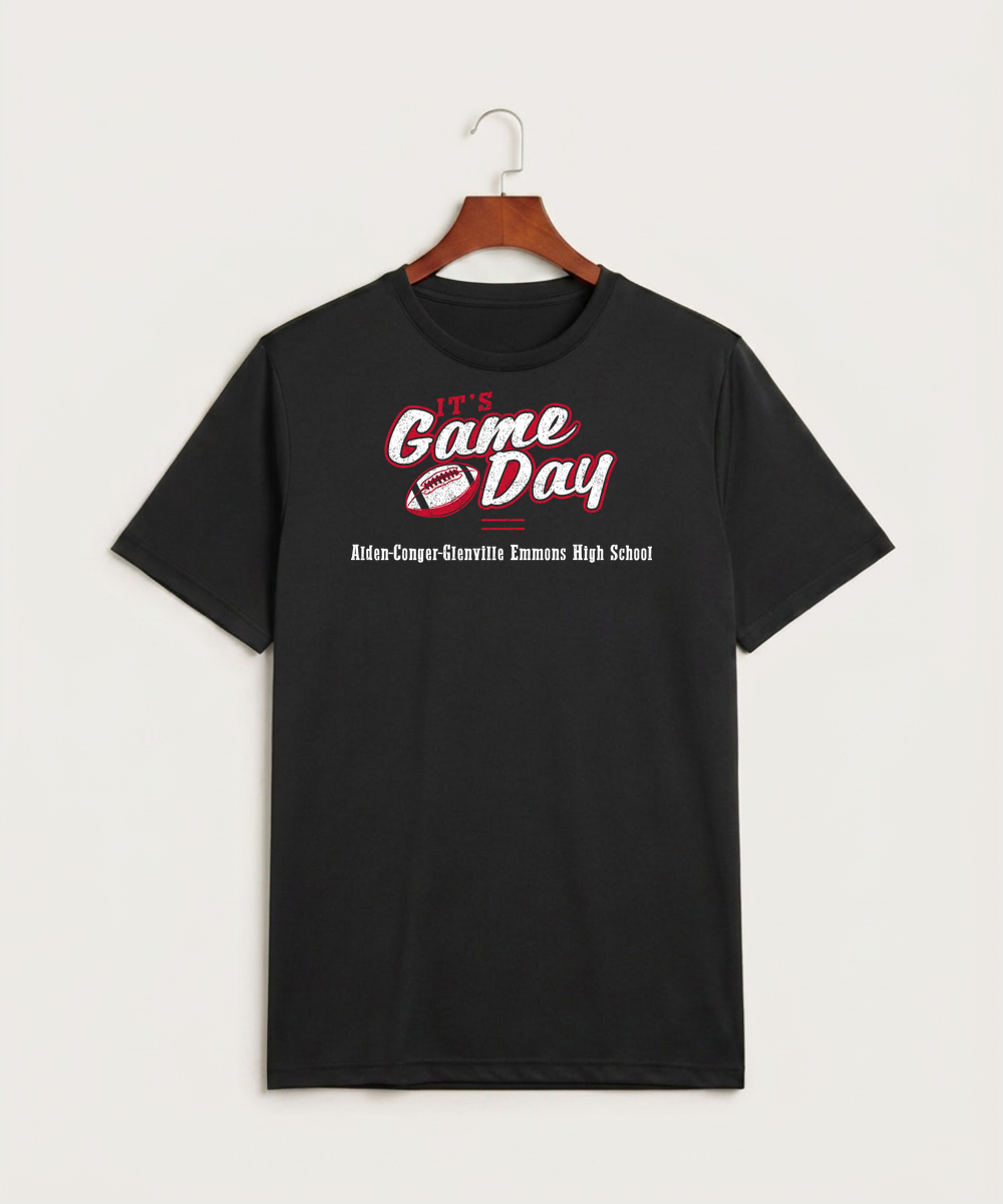 Alden-Conger-Glenville Emmons High School Football (Boys) - Black Sport-Tek PosiCharge Competitor Tee. ST350