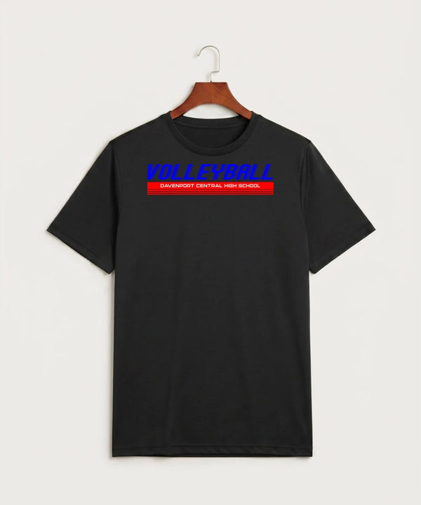Davenport Central High School Volleyball (Girls) - Black Sport-Tek PosiCharge Competitor Tee. ST350