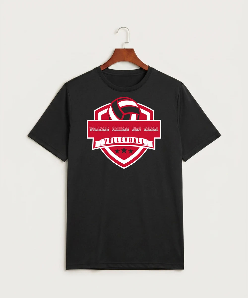Wabasha Kellogg High School Volleyball (Girls) - Black Sport-Tek PosiCharge Competitor Tee. ST350