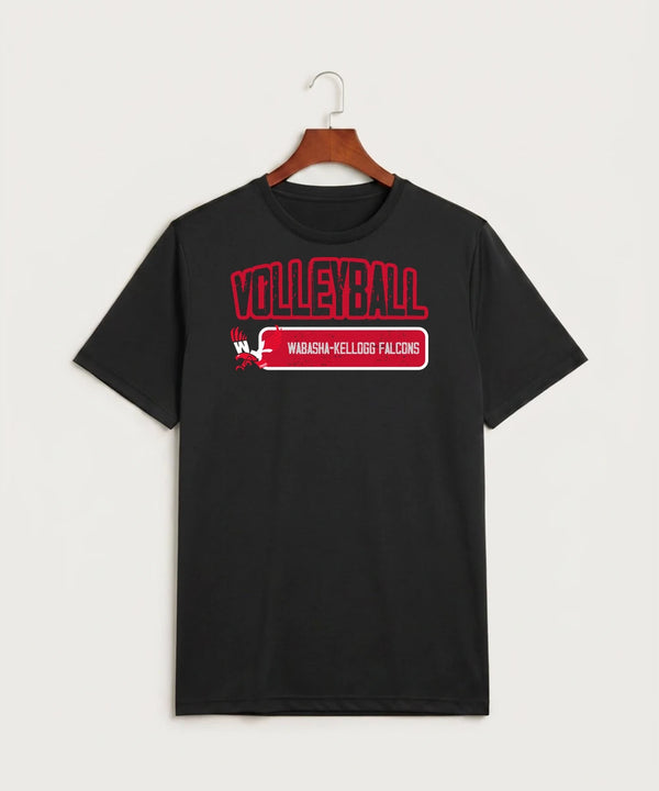 Wabasha Kellogg High School Volleyball (Girls) - Black Sport-Tek PosiCharge Competitor Tee. ST350