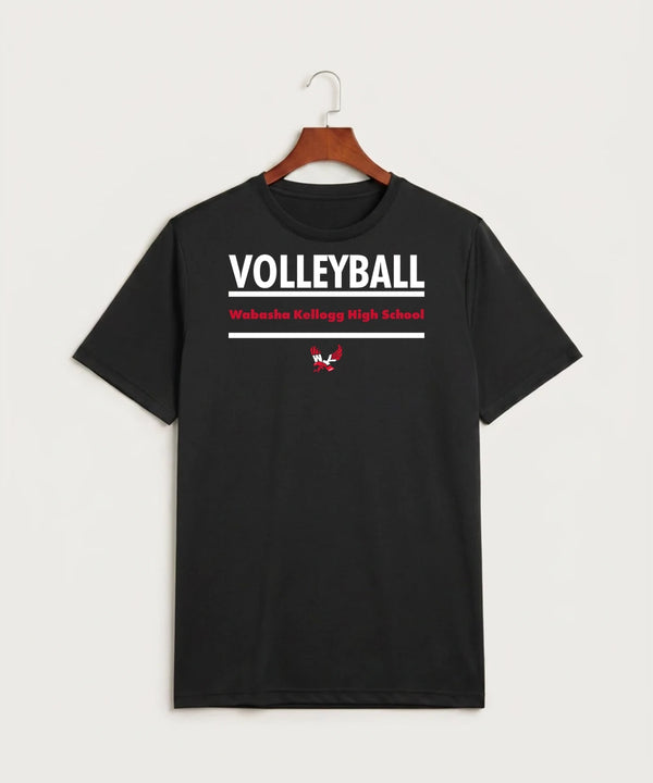 Wabasha Kellogg High School Volleyball (Girls) - Black Sport-Tek PosiCharge Competitor Tee. ST350