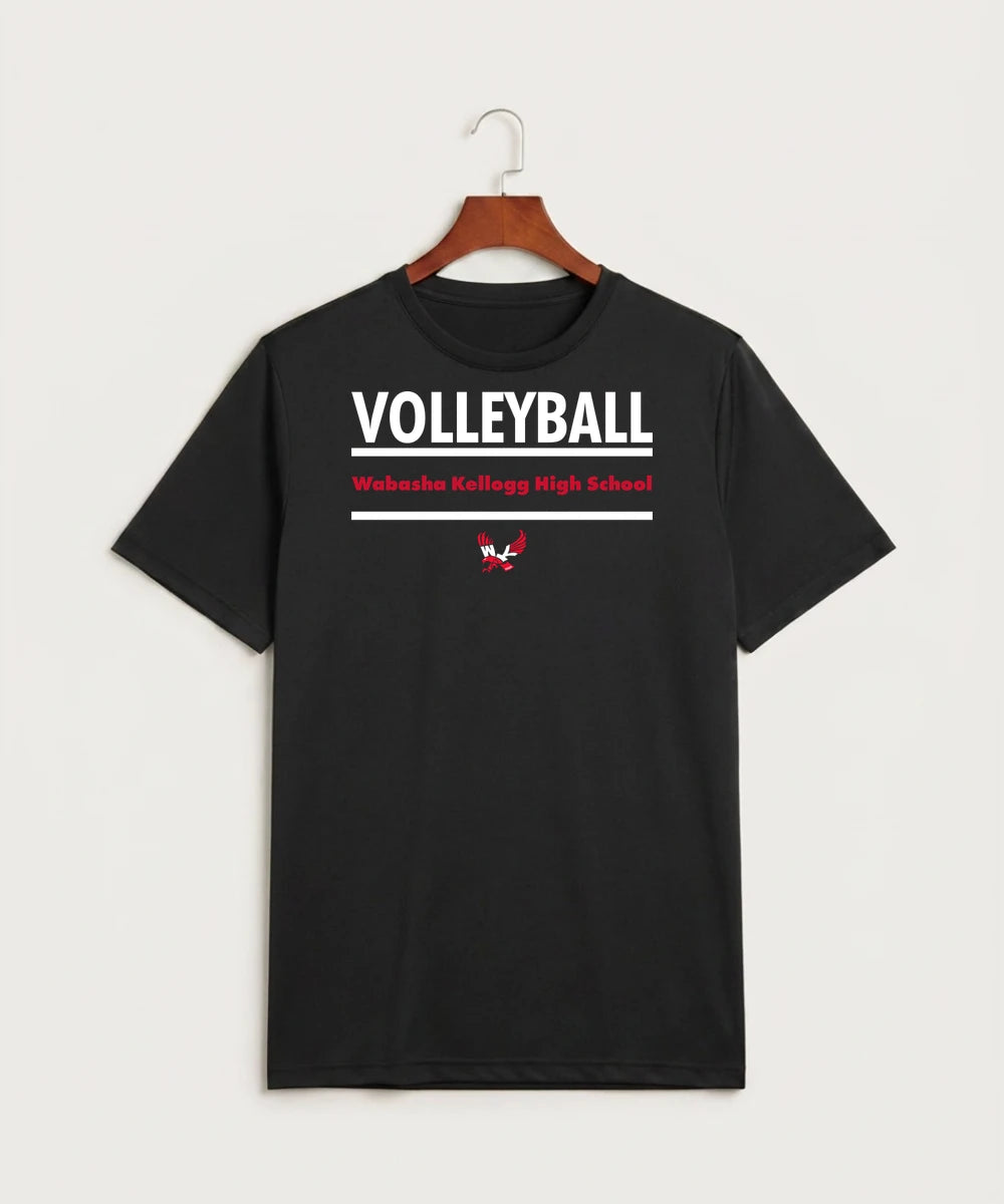 Wabasha Kellogg High School Volleyball (Girls) - Black Sport-Tek PosiCharge Competitor Tee. ST350