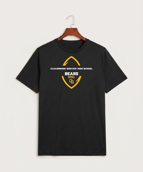 Clearbrook Gonvick High School Football (Boys) - Black Sport-Tek PosiCharge Competitor Tee. ST350
