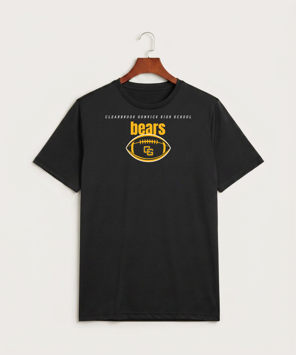 Clearbrook Gonvick High School Football (Boys) - Black Sport-Tek PosiCharge Competitor Tee. ST350