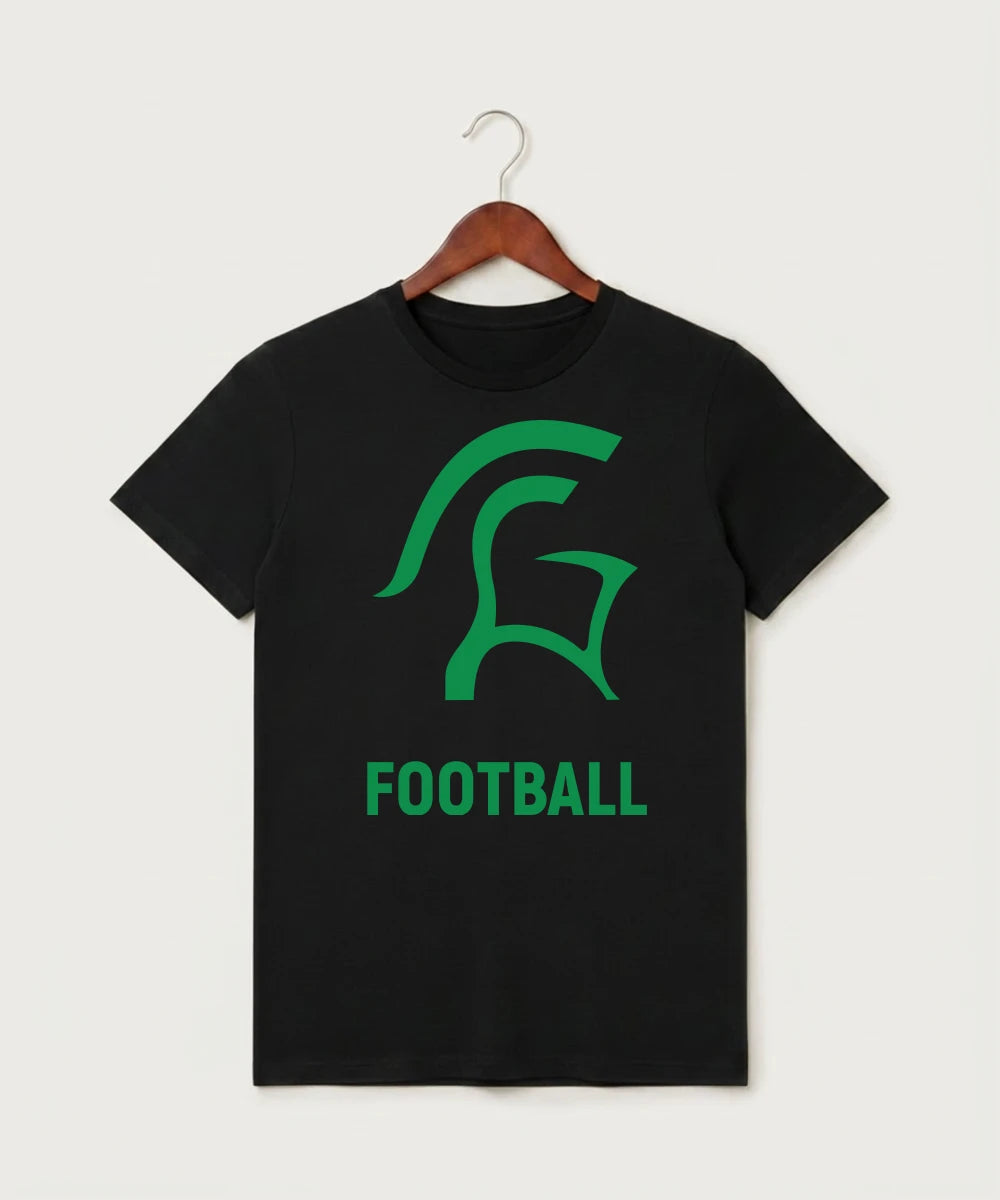 La Crescent-Hokah High School Football (Boys) - Black T-Shirt - Full Front