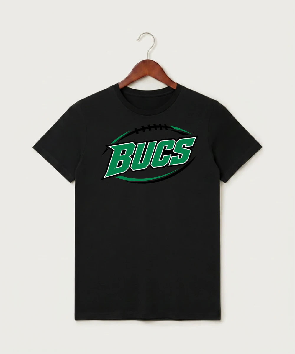 Waterville-Elysian-Morristown High School Football (Boys) - Black T-Shirt - Full Front
