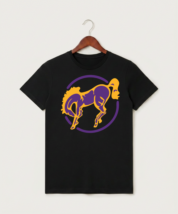 International Falls High School Football (Boys) - Black T-Shirt - Full Front