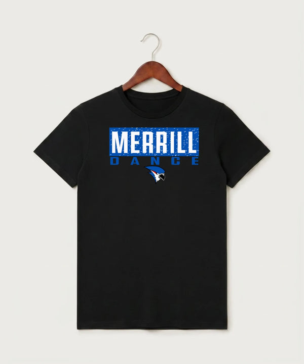 Merrill Dance and Cheer - Black T-Shirt - Full Front