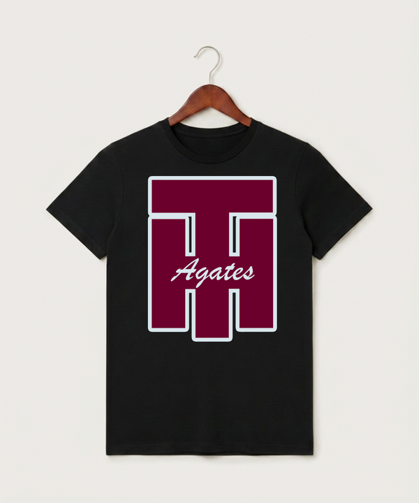 Two Harbors High School Football (Boys) - Black T-Shirt - Full Front