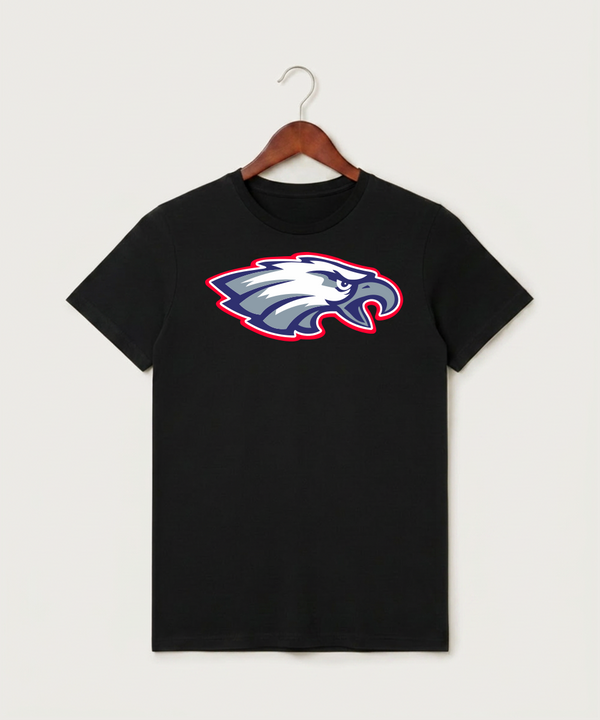 Pequot Lakes High School Football (Boys) - Black T-Shirt - Full Front