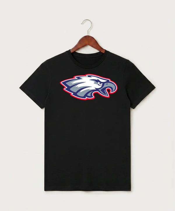 Pequot Lakes High School Football (Boys) - Black T-Shirt - Full Front