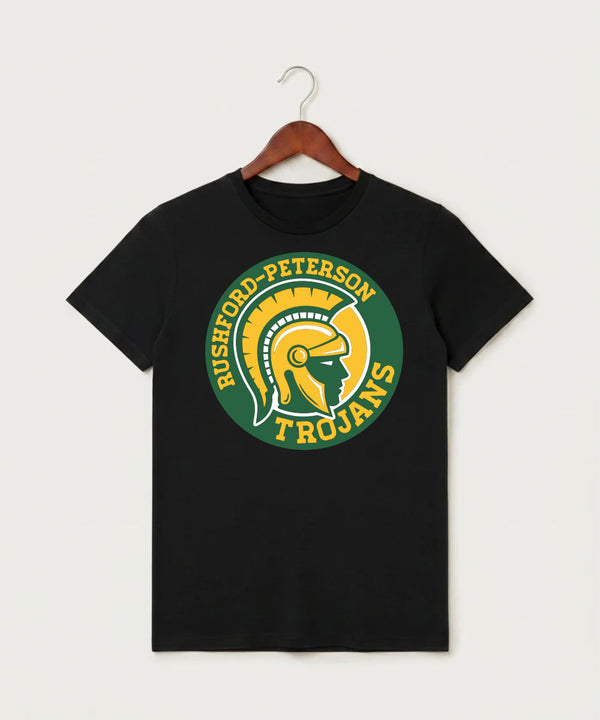 Rushford Peterson High School Football (Boys) - Black T-Shirt - Full Front