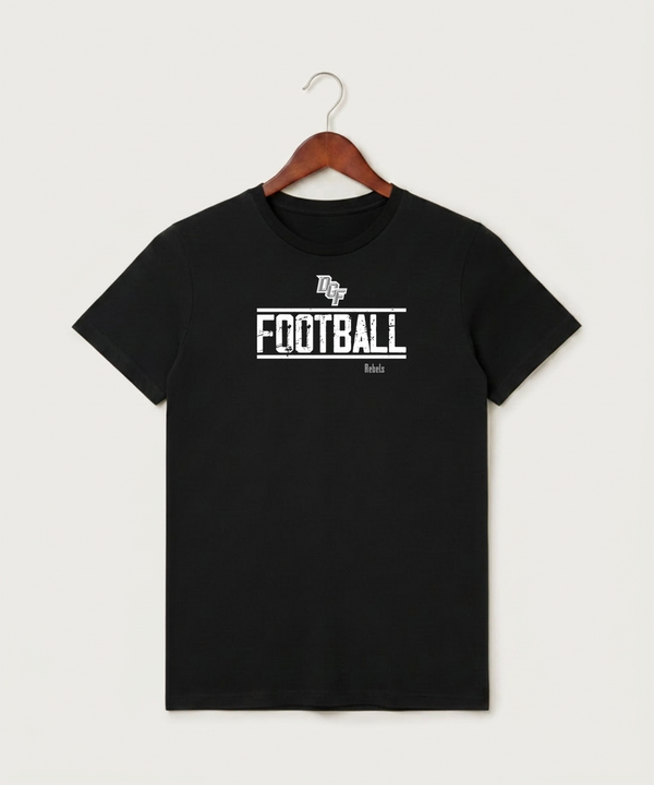 DGF High School Football (Boys) - Black T-Shirt - Full Front