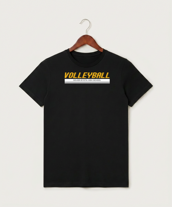 Dover-Eyota High School Volleyball (Girls) - Black T-Shirt - Full Front