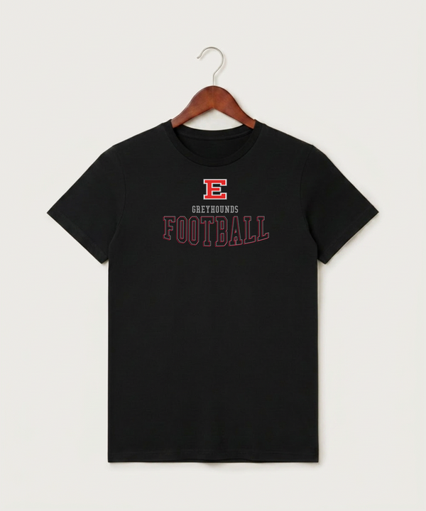 Duluth East High School Football (Boys) - Black T-Shirt - Full Front