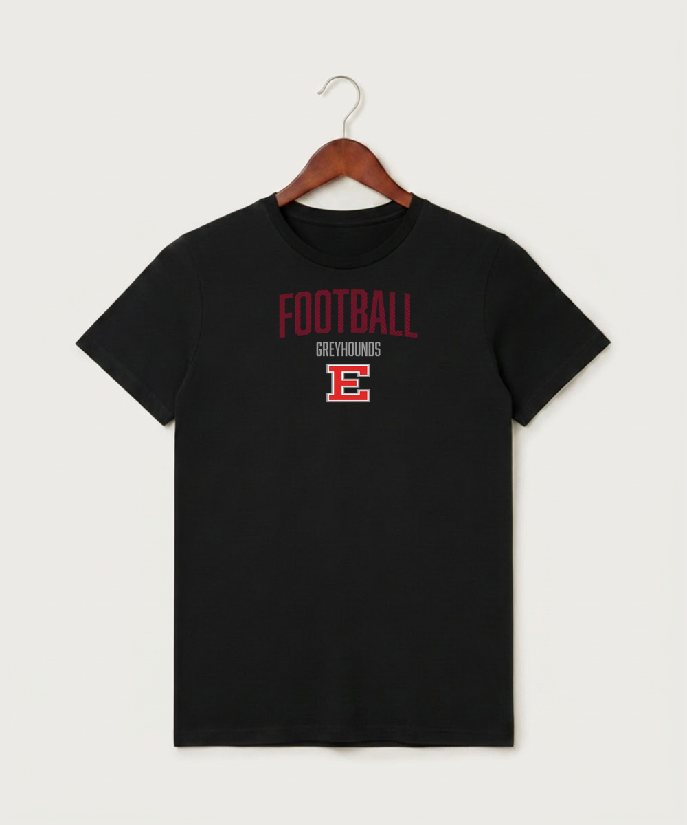 Duluth East High School Football (Boys) - Black T-Shirt - Full Front
