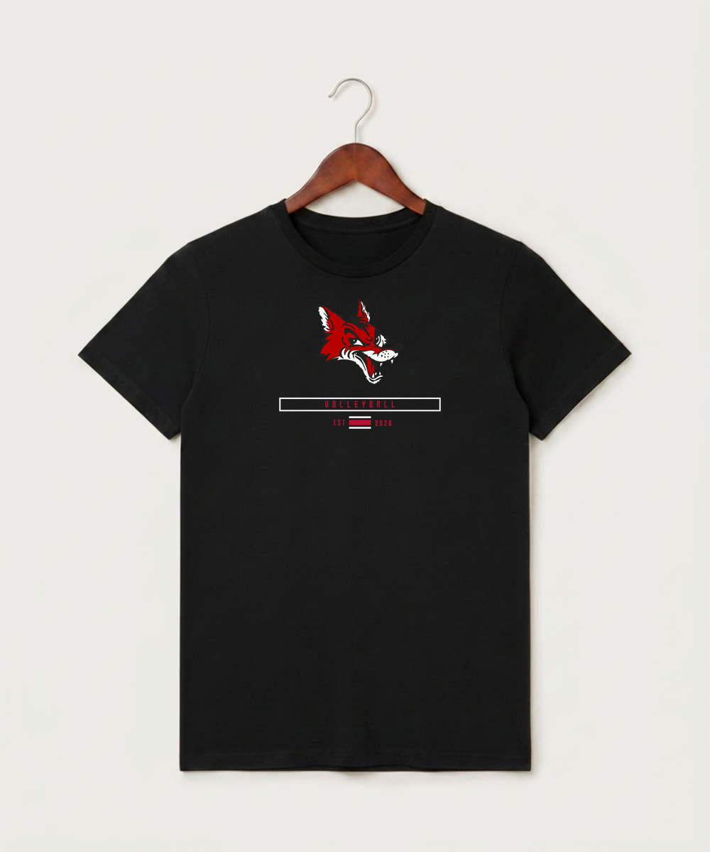 Ely Memorial High School Volleyball (Girls) - Black T-Shirt - Full Front