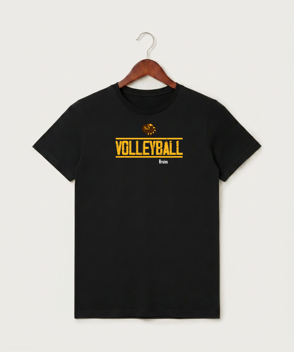 Fargo South High School Volleyball (Girls) - Black T-Shirt - Full Front