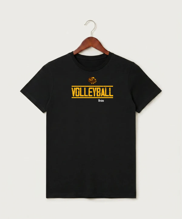 Fargo South High School Volleyball (Girls) - Black T-Shirt - Full Front