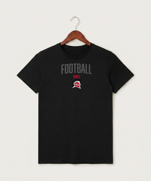 Hancock High School Football (Boys) - Black T-Shirt - Full Front
