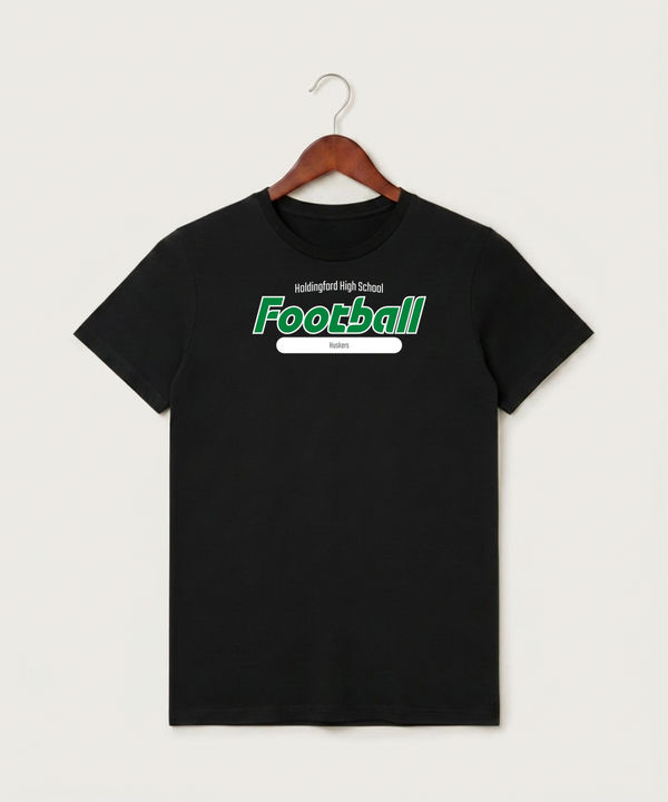 Holdingford High School Football (Boys) - Black T-Shirt - Full Front