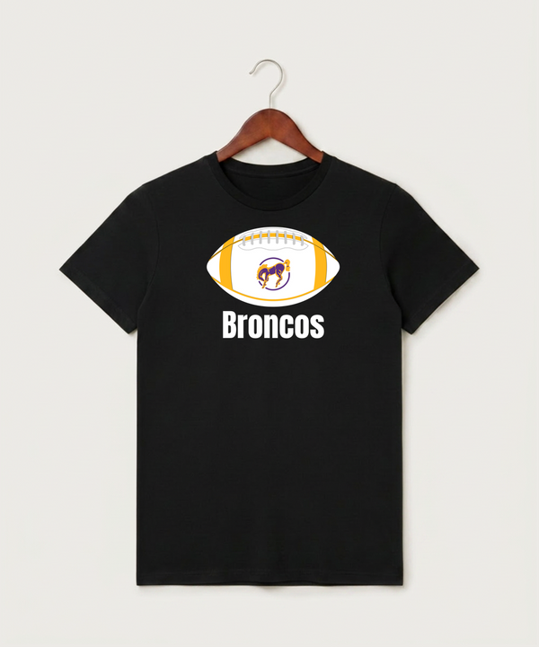 International Falls High School Football (Boys) - Black T-Shirt - Full Front