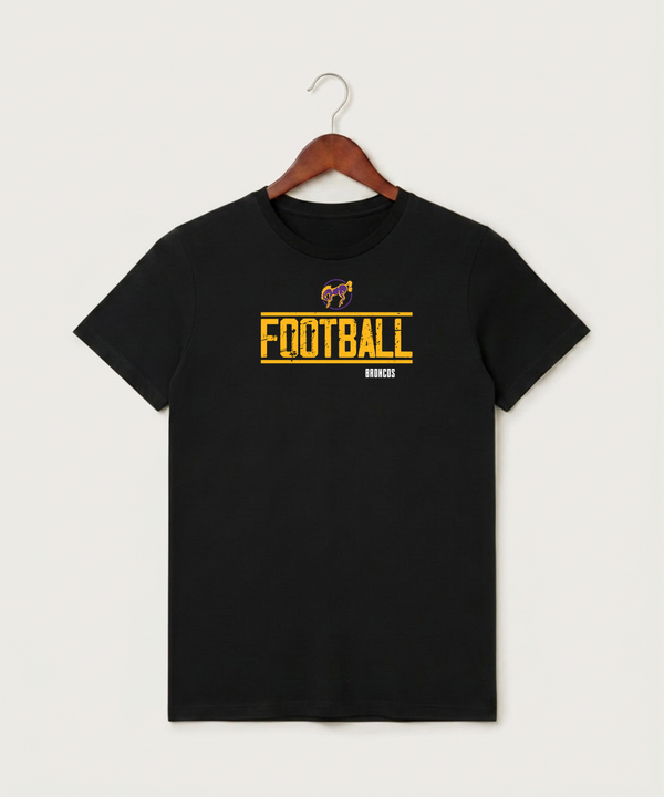 International Falls High School Football (Boys) - Black T-Shirt - Full Front