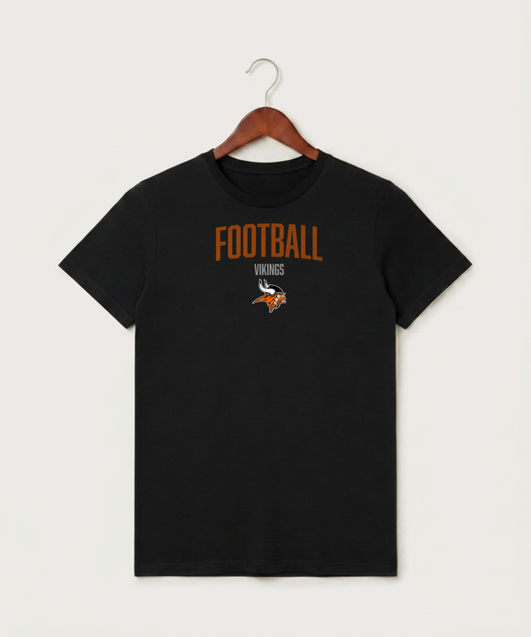 Littlefork Big Falls High School Football (Boys) - Black T-Shirt - Full Front