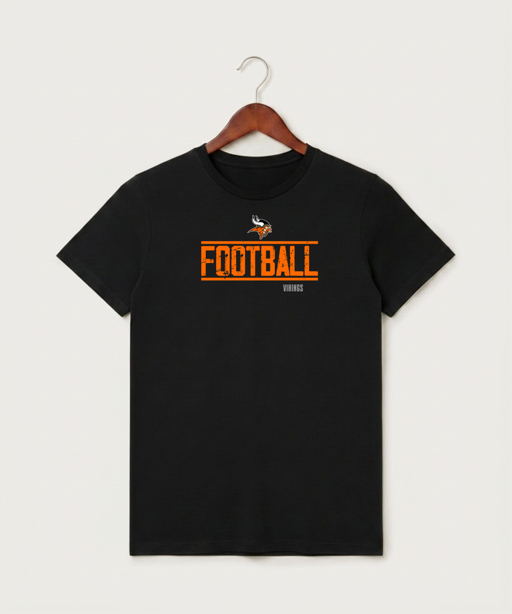 Littlefork Big Falls High School Football (Boys) - Black T-Shirt - Full Front