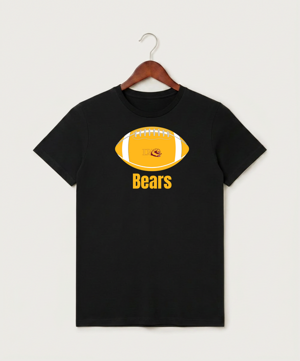 Lake of the Woods High School Football (Boys) - Black T-Shirt - Full Front