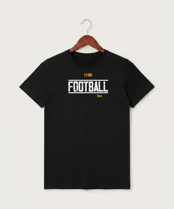 Lake of the Woods High School Football (Boys) - Black T-Shirt - Full Front