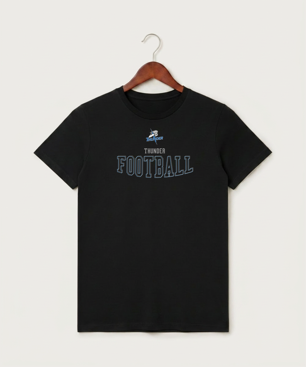 Long Prairie Grey Eagle High School Football (Boys) - Black T-Shirt - Full Front