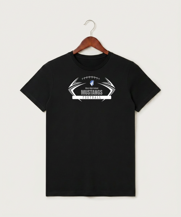Mora High School Football (Boys) - Black T-Shirt - Full Front