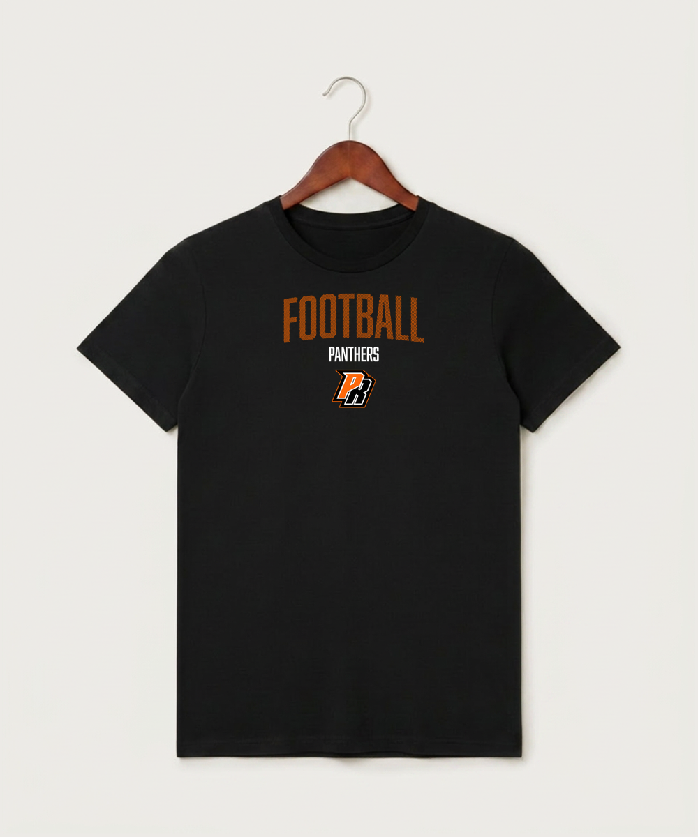 Park Rapids Area High School Football (Boys) - Black T-Shirt - Full Front