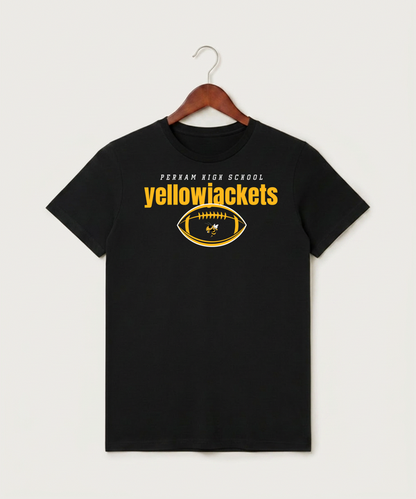 Perham High School Football (Boys) - Black T-Shirt - Full Front