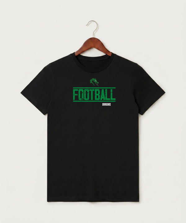 Pine City High School Football (Boys) - Black T-Shirt - Full Front