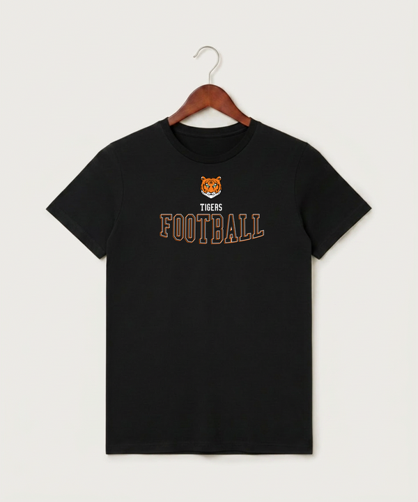 Princeton High School Football (Boys) - Black T-Shirt - Full Front