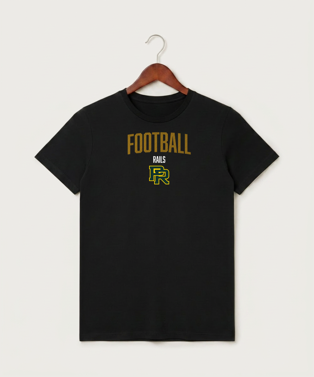 Proctor High School Football (Boys) - Black T-Shirt - Full Front