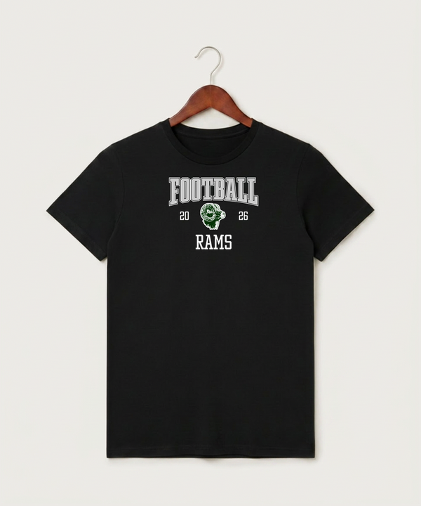 Roseau High School Football (Boys) - Black T-Shirt - Full Front